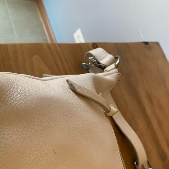 The Sak Collective Kyetra Leather Shoulder Bag Purse Stone Color Hobo - Picture 14 of 15